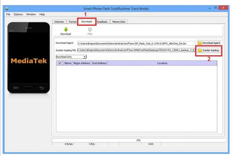 smart phone flash tool checksum mismatch scatter